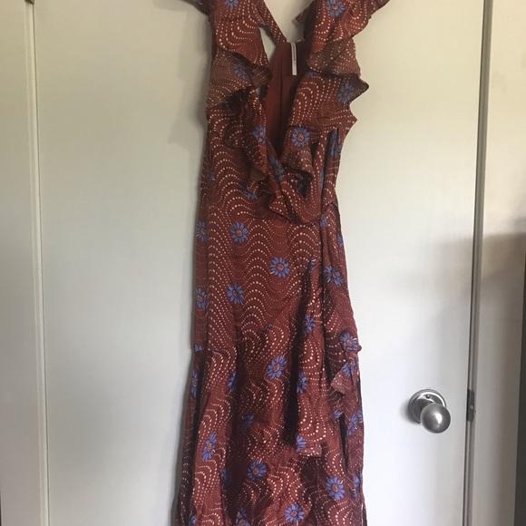 Anthropologie Ruffle-Sleeve Wrap Maxi dress - Picture 2 of 5